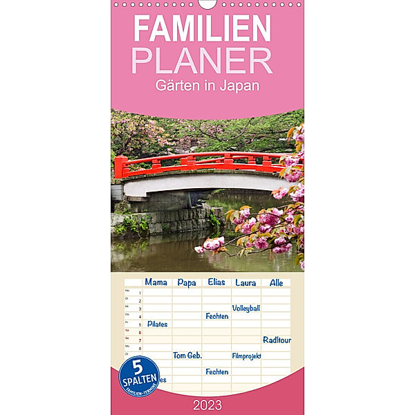 Familienplaner Gärten in Japan (Wandkalender 2023 , 21 cm x 45 cm, hoch), Tatjana Balzer