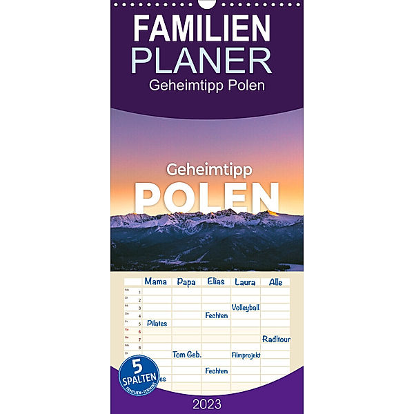 Familienplaner Geheimtipp Polen (Wandkalender 2023 , 21 cm x 45 cm, hoch), SF