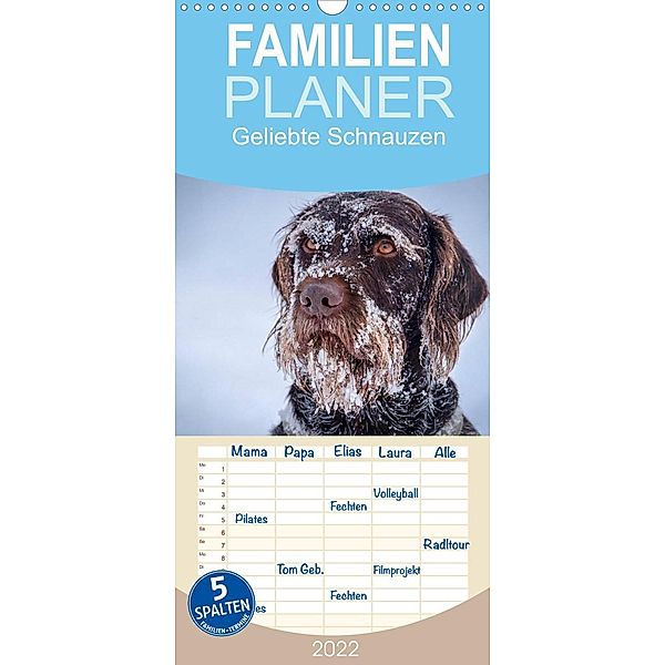 Familienplaner Geliebte Schnauzen 2022 (Wandkalender 2022 , 21 cm x 45 cm, hoch), wuffclick-pic