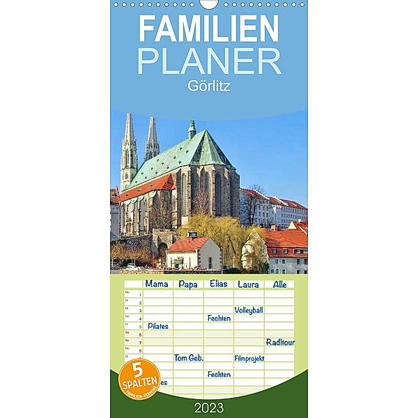 Familienplaner Görlitz - Die Perle Niederschlesiens (Wandkalender 2023 , 21 cm x 45 cm, hoch), LianeM