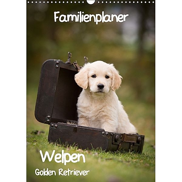 Familienplaner: Golden Retriever Welpen (Wandkalender 2018 DIN A3 hoch), Anna Auerbach