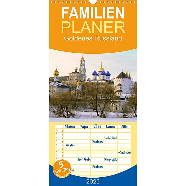 Familienplaner Goldenes Russland (Wandkalender 2023 , 21 cm x 45 cm, hoch), Sergej Henze