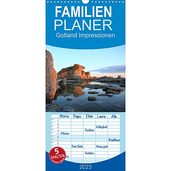 Familienplaner Gotland Impressionen (Wandkalender 2023 , 21 cm x 45 cm, hoch), Anja Thomßen