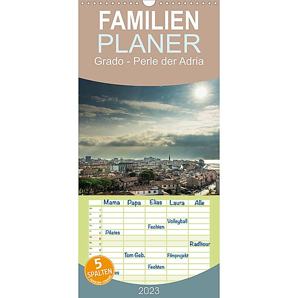 Familienplaner Grado - Perle der Adria (Wandkalender 2023 , 21 cm x 45 cm, hoch), hannes cmarits