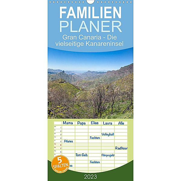 Familienplaner Gran Canaria - Die vielseitige Kanareninsel (Wandkalender 2023 , 21 cm x 45 cm, hoch), pixs:sell