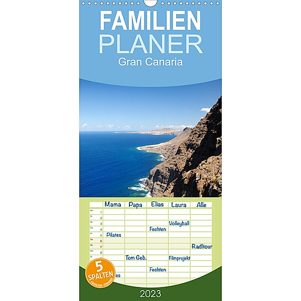 Familienplaner Gran Canaria (Wandkalender 2023 , 21 cm x 45 cm, hoch), Photography PM