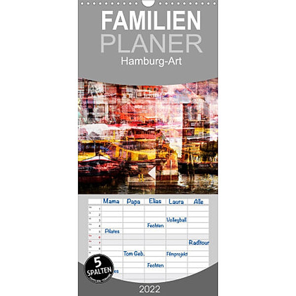 Familienplaner Hamburg-Art (Wandkalender 2022 , 21 cm x 45 cm, hoch), Karsten Jordan