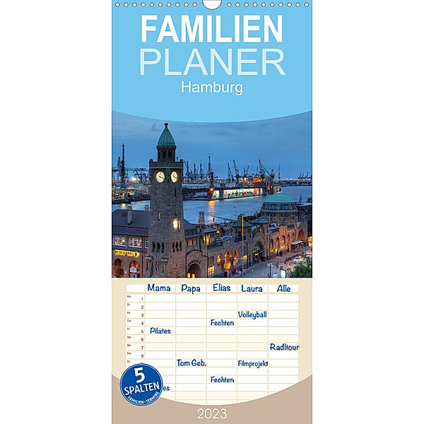 Familienplaner Hamburg (Wandkalender 2023 , 21 cm x 45 cm, hoch), Joachim Hasche