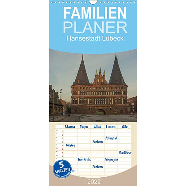 Familienplaner Hansestadt Lübeck (Wandkalender 2022 , 21 cm x 45 cm, hoch), Andrea Potratz