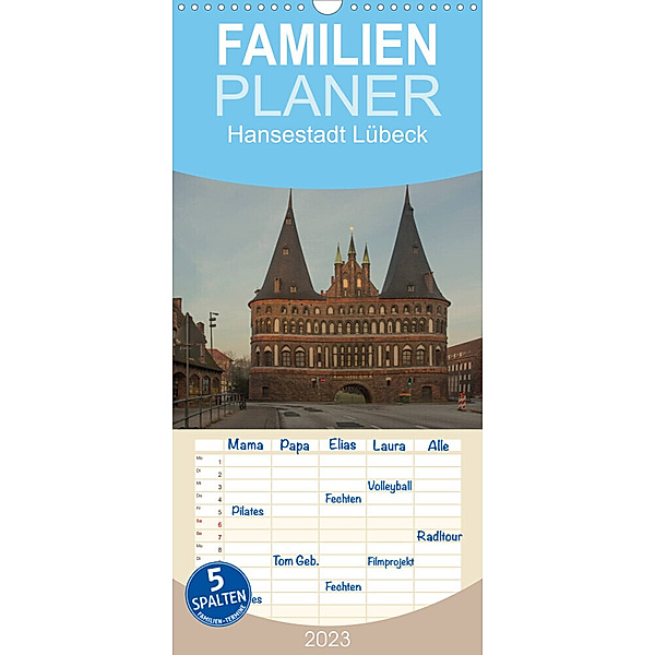 Familienplaner Hansestadt Lübeck (Wandkalender 2023 , 21 cm x 45 cm, hoch), Andrea Potratz