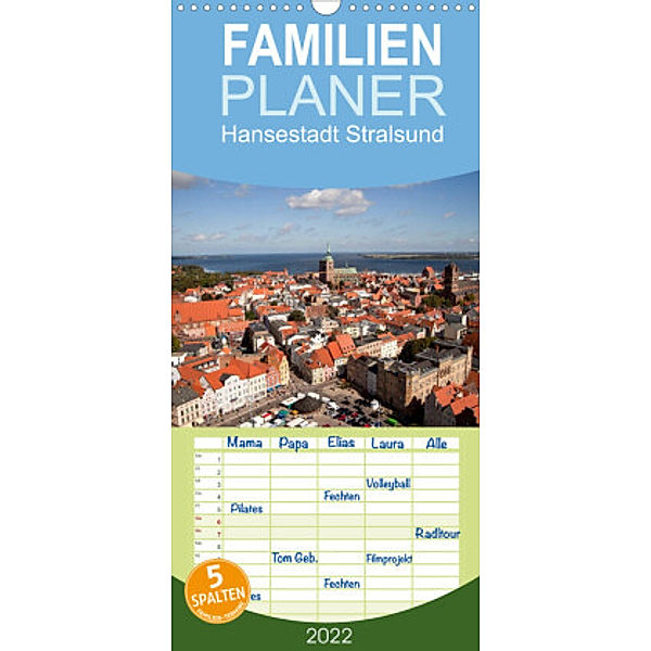 Familienplaner Hansestadt Stralsund (Wandkalender 2022 , 21 cm x 45 cm, hoch), Peter Schickert