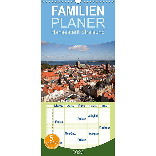 Familienplaner Hansestadt Stralsund (Wandkalender 2023 , 21 cm x 45 cm, hoch), Peter Schickert