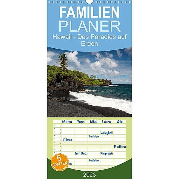 Familienplaner Hawaii - Das Paradies auf Erden (Wandkalender 2023 , 21 cm x 45 cm, hoch), Andreas Weitzel - ART-Obscure