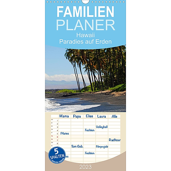 Familienplaner Hawaii Paradies auf Erden (Wandkalender 2023 , 21 cm x 45 cm, hoch), Manuela Tollerian-Fornoff