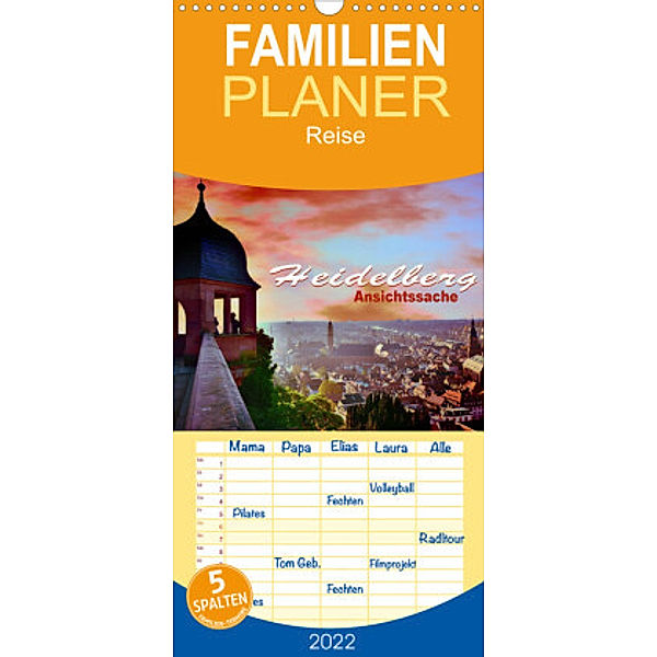 Familienplaner Heidelberg - Ansichtssache (Wandkalender 2022 , 21 cm x 45 cm, hoch), Thomas Bartruff