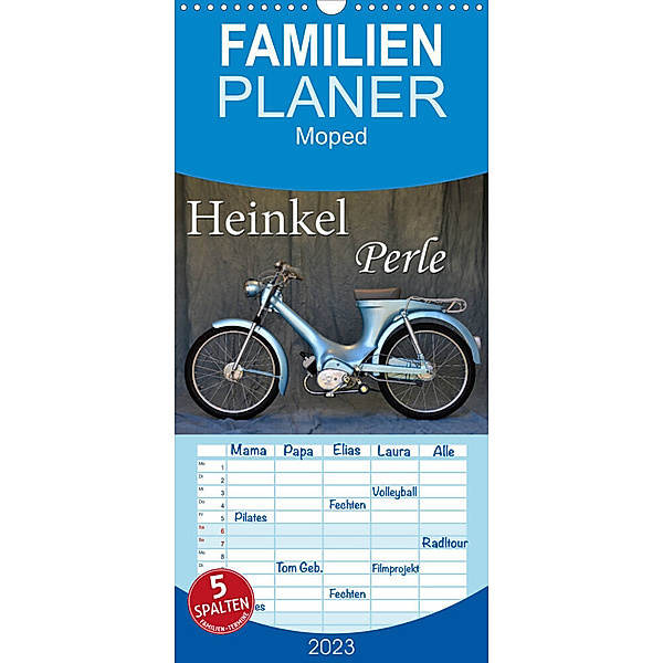 Familienplaner Heinkel Perle (Wandkalender 2023 , 21 cm x 45 cm, hoch), Ingo Laue