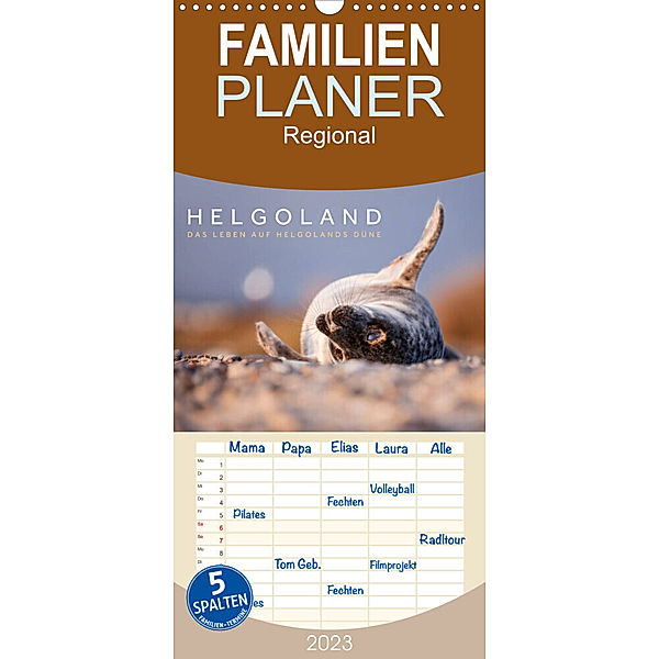 Familienplaner Helgoland - Das Leben auf der Düne Helgolands (Wandkalender 2023 , 21 cm x 45 cm, hoch), Lain Jackson