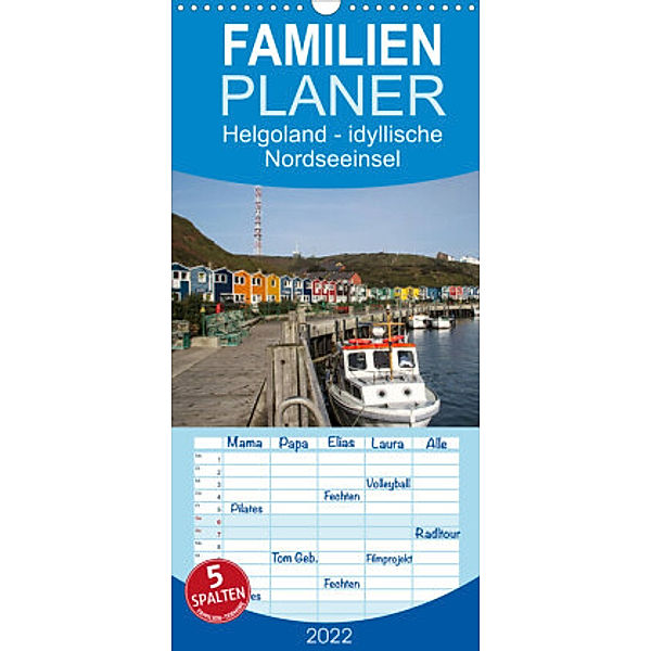 Familienplaner Helgoland - idyllische Nordseeinsel (Wandkalender 2022 , 21 cm x 45 cm, hoch), Andrea Potratz