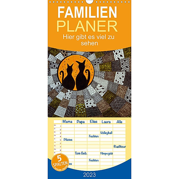 Familienplaner Hier gibt es viel zu sehen (Wandkalender 2023 , 21 cm x 45 cm, hoch), Sarnade