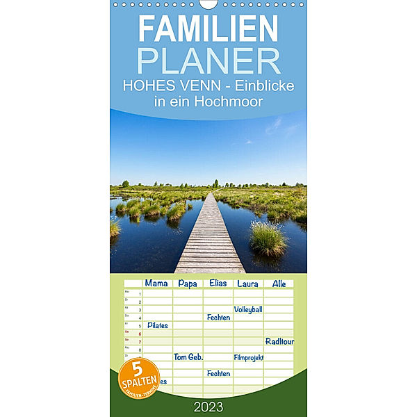 Familienplaner HOHES VENN - Einblicke in ein Hochmoor (Wandkalender 2023 , 21 cm x 45 cm, hoch), rclassen