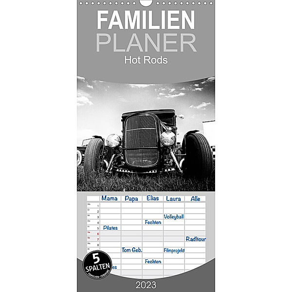 Familienplaner Hot Rods (Wandkalender 2023 , 21 cm x 45 cm, hoch), StrawfishStudio Berlin