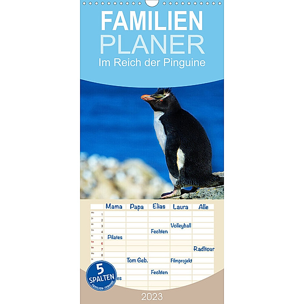 Familienplaner Im Reich der Pinguine (Wandkalender 2023 , 21 cm x 45 cm, hoch), Hans-Gerhard Pfaff