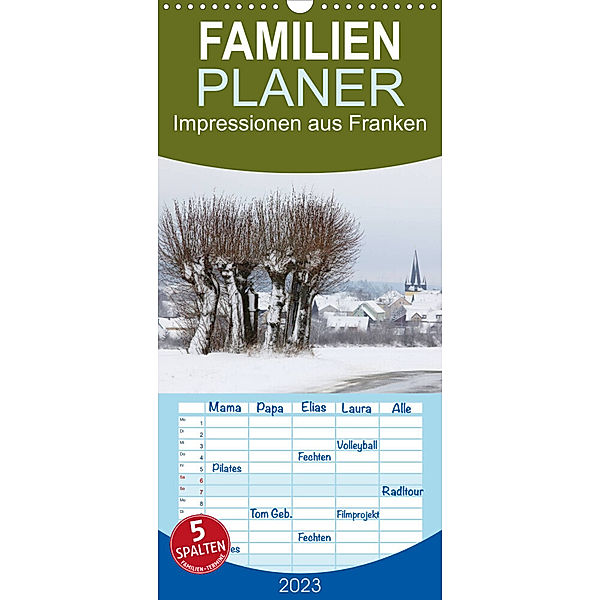 Familienplaner Impressionen aus Franken (Wandkalender 2023 , 21 cm x 45 cm, hoch), Wiltrud Doerk