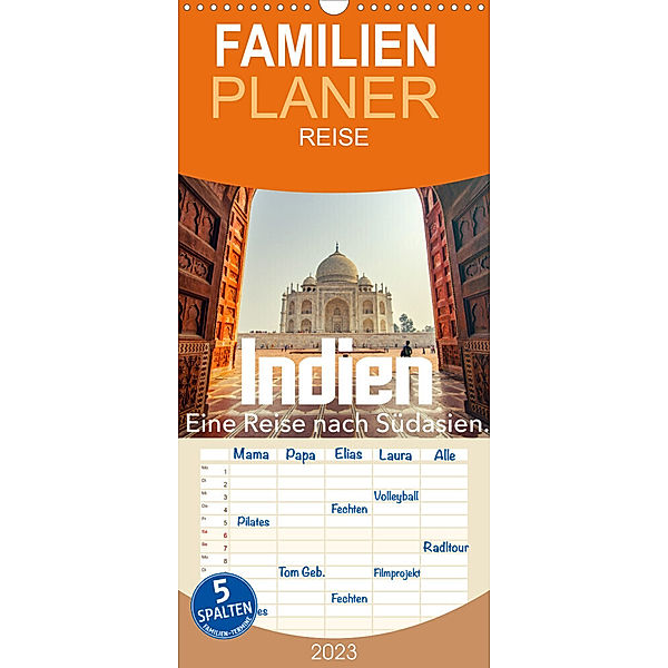 Familienplaner Indien - Eine Reise nach Südasien. (Wandkalender 2023 , 21 cm x 45 cm, hoch), Benjamin Lederer