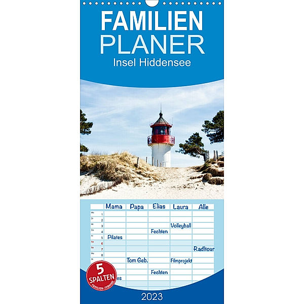 Familienplaner Insel Hiddensee (Wandkalender 2023 , 21 cm x 45 cm, hoch), Claudia Möckel / Lucy L!u