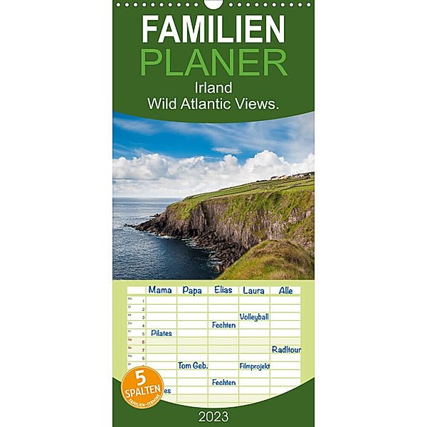 Familienplaner Irland. Wild Atlantic Views. (Wandkalender 2023 , 21 cm x 45 cm, hoch), Markus Wagner