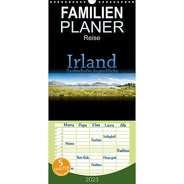 Familienplaner Irland - Zauberhafte Augenblicke (Wandkalender 2023 , 21 cm x 45 cm, hoch), Markus Gann (magann)