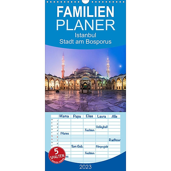 Familienplaner Istanbul - Stadt am Bosporus (Wandkalender 2023 , 21 cm x 45 cm, hoch), Jean Claude Castor I 030mm-photography