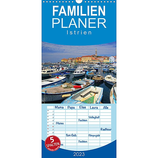 Familienplaner Istrien (Wandkalender 2023 , 21 cm x 45 cm, hoch), LianeM