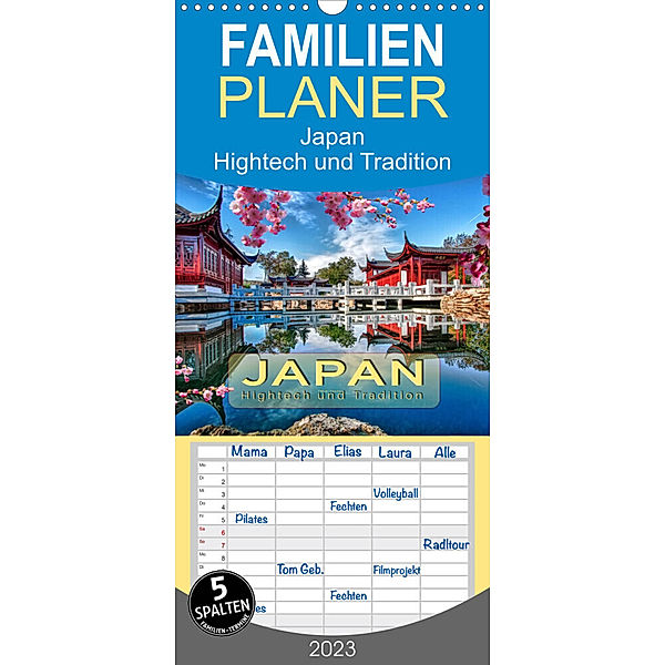 Familienplaner Japan - Hightech und Tradition (Wandkalender 2023 , 21 cm x 45 cm, hoch), Peter Roder