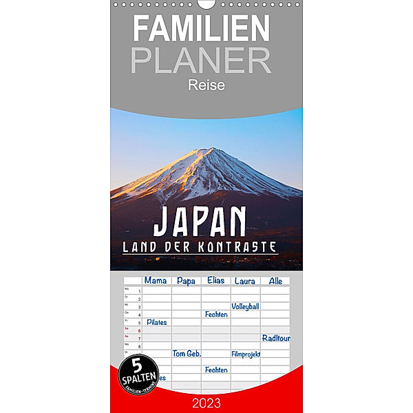 Familienplaner Japan - Land der Kontraste (Wandkalender 2023 , 21 cm x 45 cm, hoch), SF