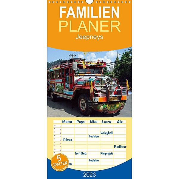 Familienplaner Jeepneys (Wandkalender 2023 , 21 cm x 45 cm, hoch), Dr. Rudolf Blank