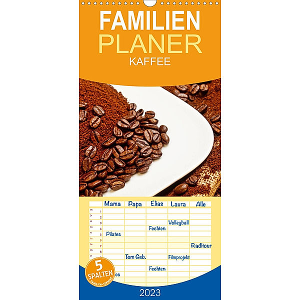 Familienplaner KAFFEE 2023 (Wandkalender 2023 , 21 cm x 45 cm, hoch), Ralph Kerpa