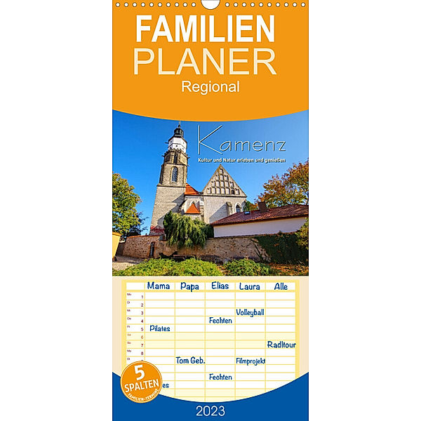 Familienplaner Kamenz - Kultur und Natur erleben und genießen (Wandkalender 2023 , 21 cm x 45 cm, hoch), LianeM