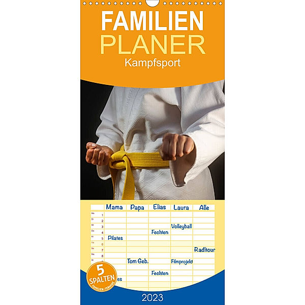 Familienplaner Kampfsport (Wandkalender 2023 , 21 cm x 45 cm, hoch), Anette/Thomas Jäger