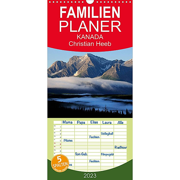 Familienplaner KANADA Christian Heeb (Wandkalender 2023 , 21 cm x 45 cm, hoch), Christian Heeb