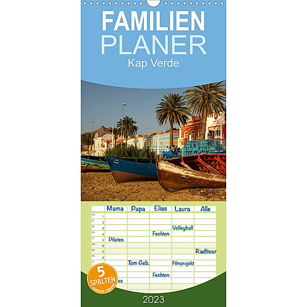 Familienplaner Kap Verde (Wandkalender 2023 , 21 cm x 45 cm, hoch), Peter Schickert