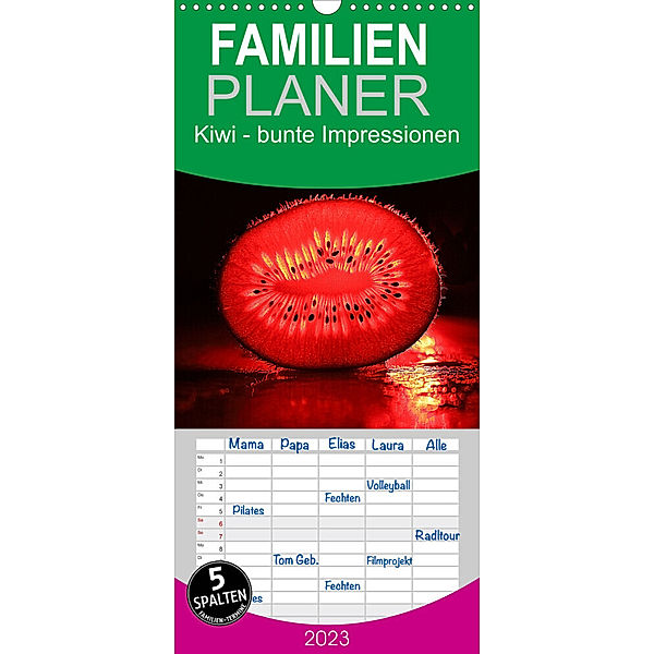 Familienplaner Kiwi - bunte Impressionen (Wandkalender 2023 , 21 cm x 45 cm, hoch), Günther Geiger