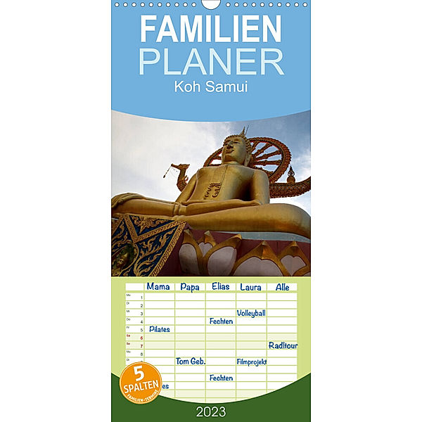 Familienplaner Koh Samui (Wandkalender 2023 , 21 cm x 45 cm, hoch), Joerg Gundlach