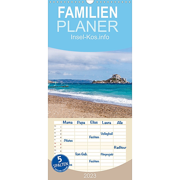 Familienplaner Kos 2022 (Wandkalender 2023 , 21 cm x 45 cm, hoch), Stefan O. Schüller und Elke Schüller