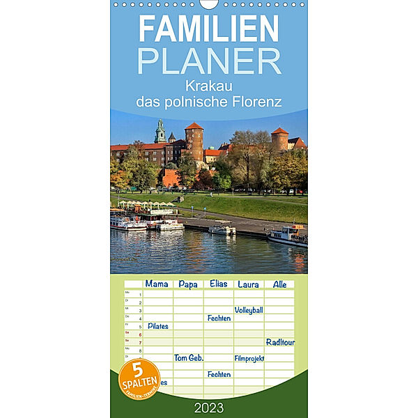 Familienplaner Krakau - das polnische Florenz (Wandkalender 2023 , 21 cm x 45 cm, hoch), Peter Roder