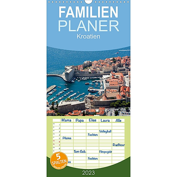 Familienplaner Kroatien (Wandkalender 2023 , 21 cm x 45 cm, hoch), Frauke Scholz