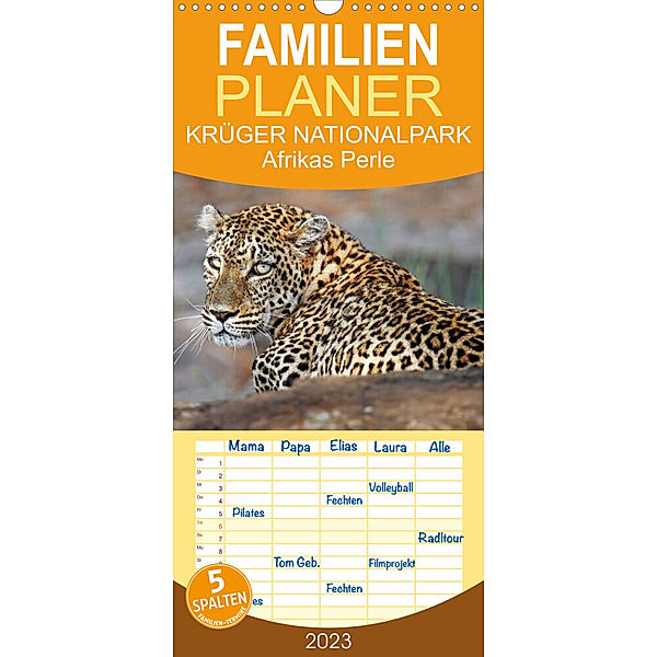 Familienplaner KRÜGER NATIONALPARK Afrikas Perle (Wandkalender 2023 , 21 cm x 45 cm, hoch), Wibke Woyke