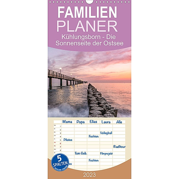 Familienplaner Kühlungsborn - Die Sonnenseite der Ostsee (Wandkalender 2023 , 21 cm x 45 cm, hoch), Marc-Sven Kirsch