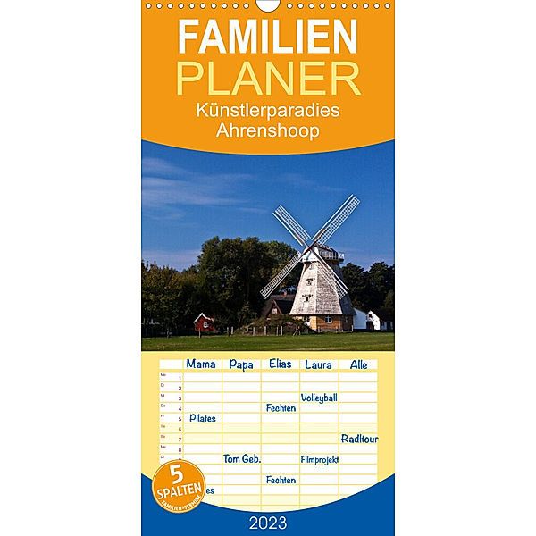 Familienplaner Künstlerparadies Ahrenshoop (Wandkalender 2023 , 21 cm x 45 cm, hoch), U boeTtchEr