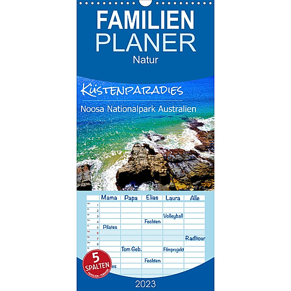 Familienplaner Küstenparadies - Noosa Nationalpark Australien (Wandkalender 2023 , 21 cm x 45 cm, hoch), Alexander Busse